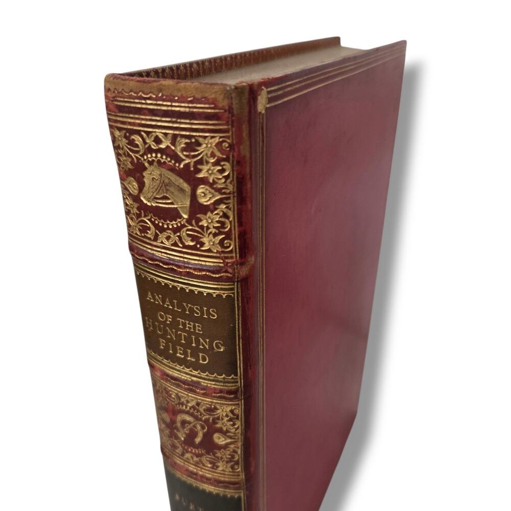 Analysis of the Hunting Field Surtees 1923 Illustrated Alken Red Gold Embossed